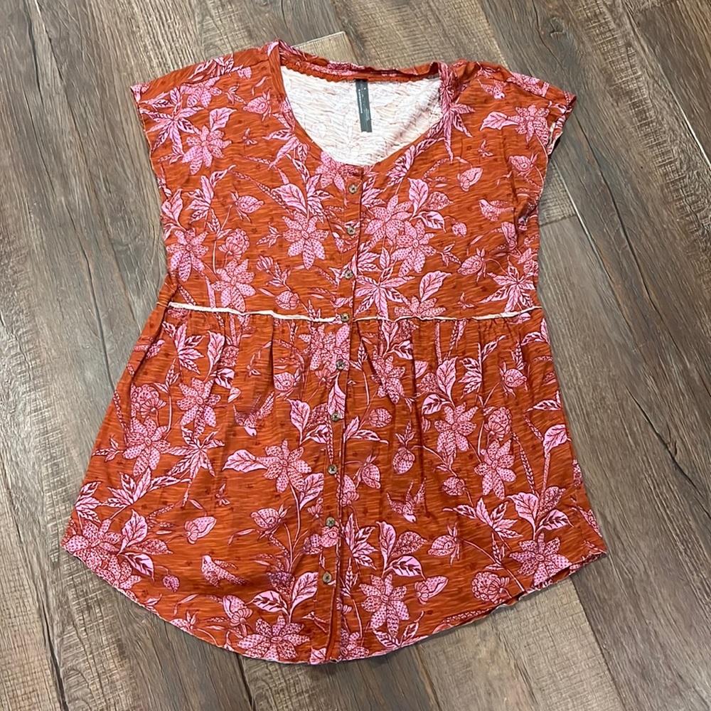 Anthropologie Button Down Tee Medium